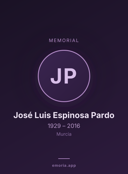 Memorial portrait of José Luis Espinosa Pardo