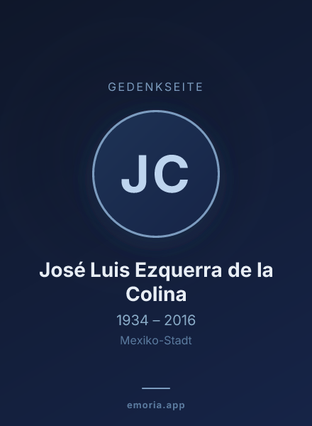 Gedenkportrait von José Luis Ezquerra de la Colina