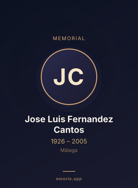 Memorial portrait of Jose Luis Fernandez Cantos