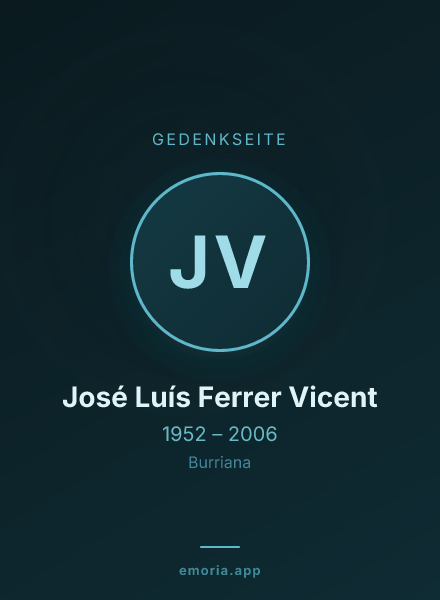 Gedenkportrait von José Luís Ferrer Vicent