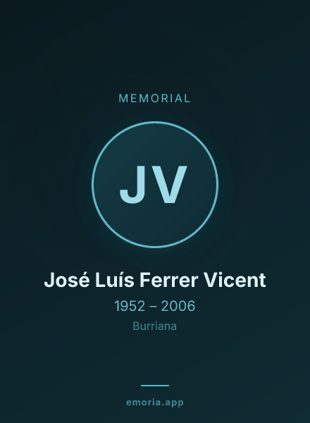 Memorial portrait of José Luís Ferrer Vicent