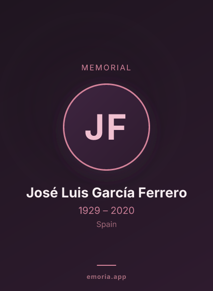 Memorial portrait of José Luis García Ferrero