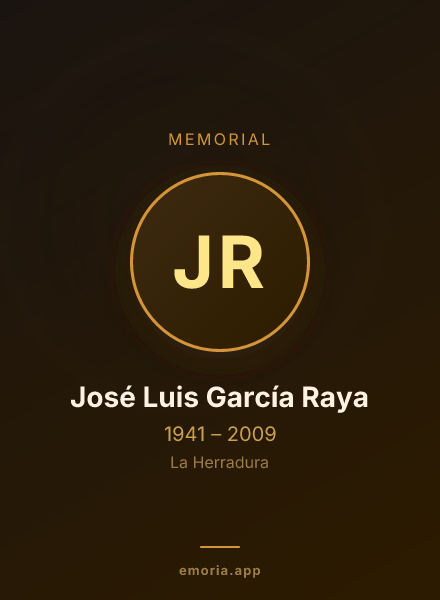 Memorial portrait of José Luis García Raya