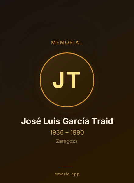Memorial portrait of José Luis García Traid