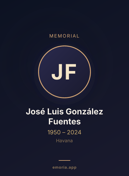 Memorial portrait of José Luis González Fuentes
