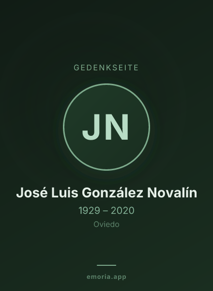 Gedenkportrait von José Luis González Novalín