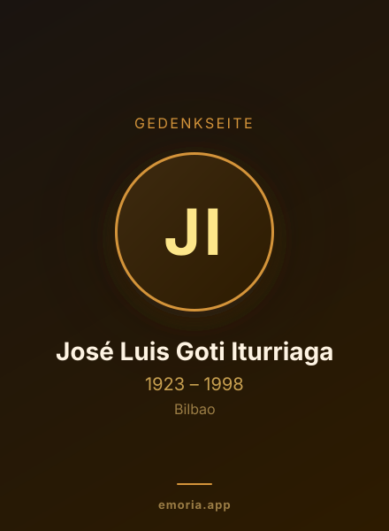 Gedenkportrait von José Luis Goti Iturriaga