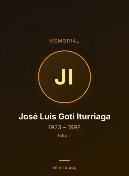 Memorial portrait of José Luis Goti Iturriaga