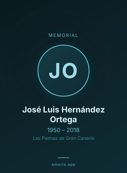 Memorial portrait of José Luis Hernández Ortega