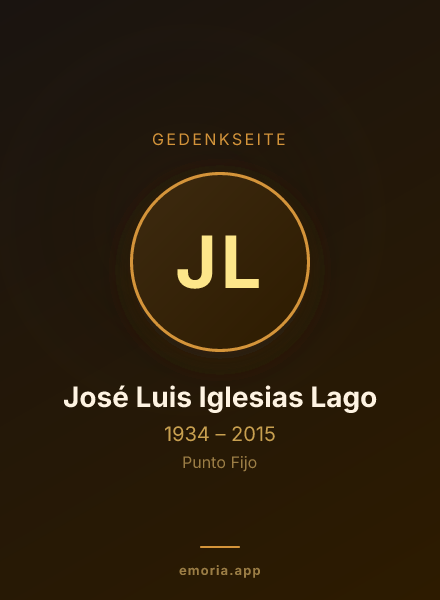 Gedenkportrait von José Luis Iglesias Lago