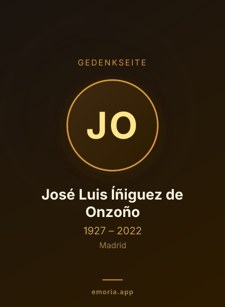 Gedenkportrait von José Luis Íñiguez de Onzoño