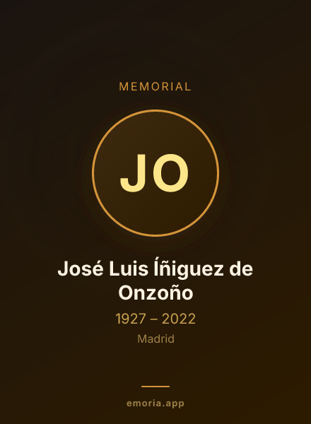 Memorial portrait of José Luis Íñiguez de Onzoño