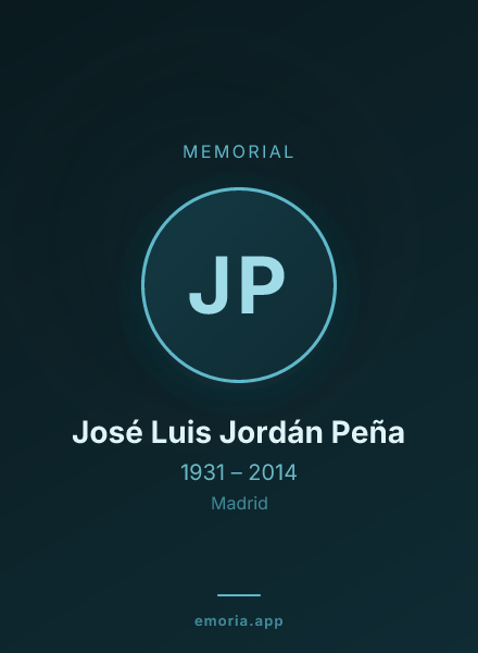 Memorial portrait of José Luis Jordán Peña