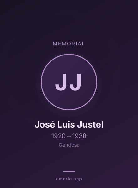 Memorial portrait of José Luis Justel