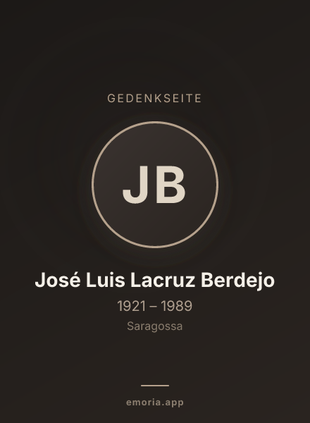Gedenkportrait von José Luis Lacruz Berdejo