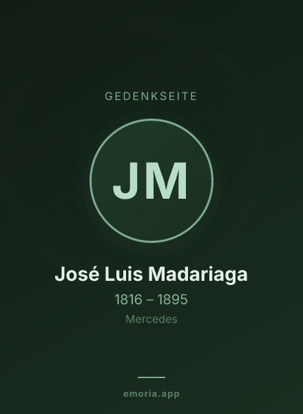 Gedenkportrait von José Luis Madariaga