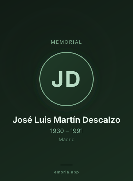Memorial portrait of José Luis Martín Descalzo
