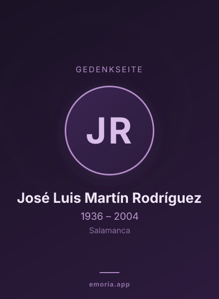 Gedenkportrait von José Luis Martín Rodríguez