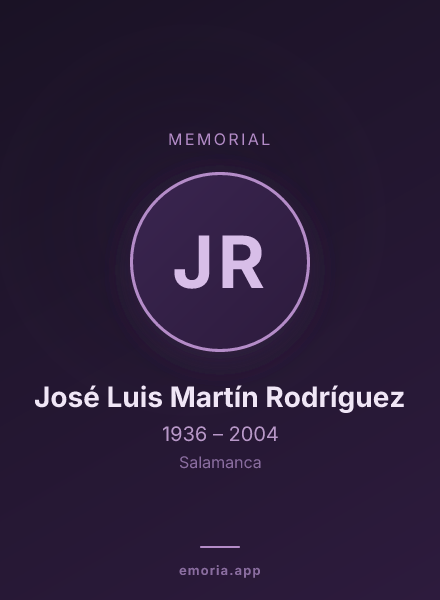Memorial portrait of José Luis Martín Rodríguez