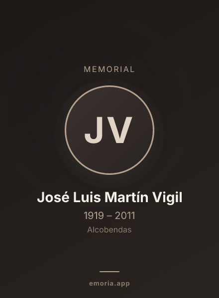 Memorial portrait of José Luis Martín Vigil
