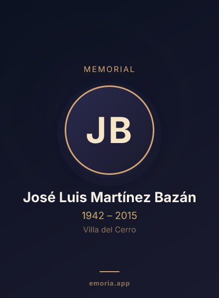 Memorial portrait of José Luis Martínez Bazán