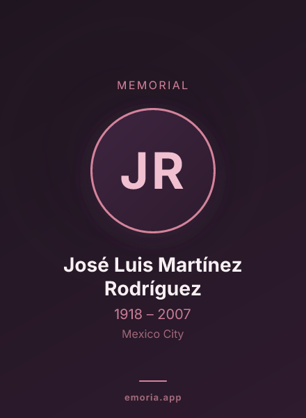 Memorial portrait of José Luis Martínez Rodríguez