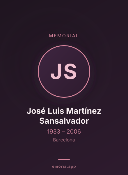 Memorial portrait of José Luis Martínez Sansalvador