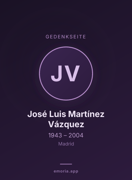 Gedenkportrait von José Luis Martínez Vázquez