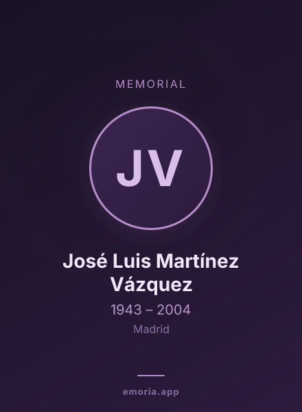 Memorial portrait of José Luis Martínez Vázquez