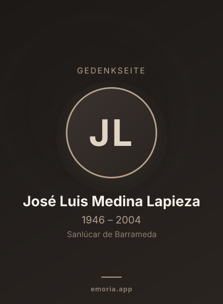 Gedenkportrait von José Luis Medina Lapieza