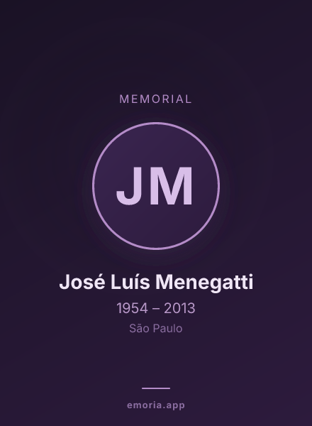 Memorial portrait of José Luís Menegatti