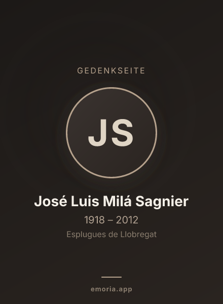 Gedenkportrait von José Luis Milá Sagnier