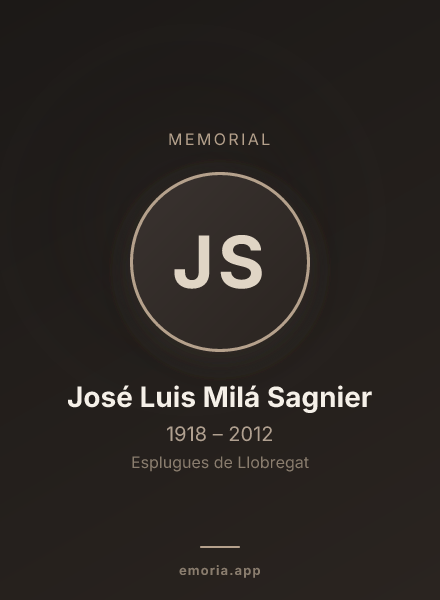 Memorial portrait of José Luis Milá Sagnier