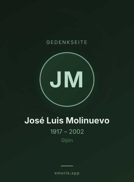 Gedenkportrait von José Luis Molinuevo