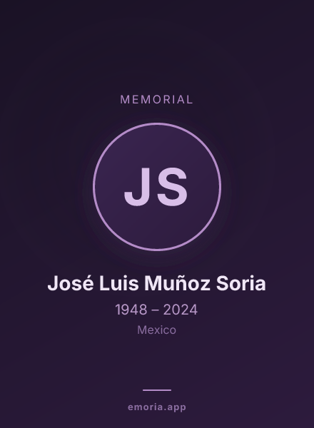 Memorial portrait of José Luis Muñoz Soria