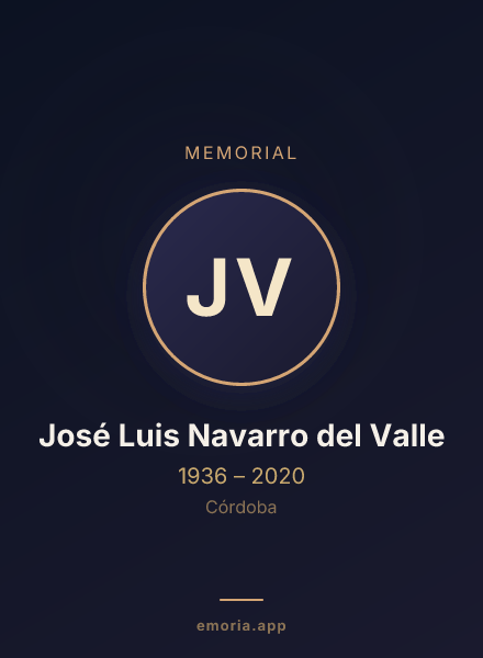 Memorial portrait of José Luis Navarro del Valle