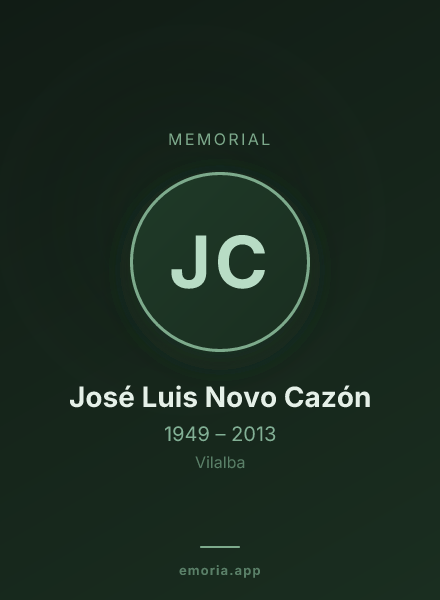 Memorial portrait of José Luis Novo Cazón