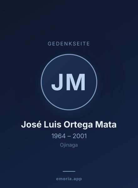 Gedenkportrait von José Luis Ortega Mata