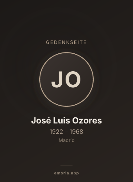 Gedenkportrait von José Luis Ozores