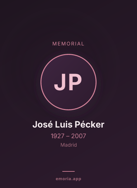 Memorial portrait of José Luis Pécker