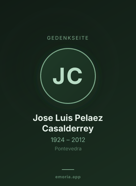 Gedenkportrait von Jose Luis Pelaez Casalderrey