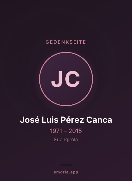 Gedenkportrait von José Luis Pérez Canca