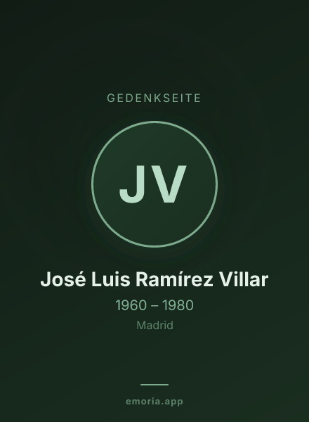 Gedenkportrait von José Luis Ramírez Villar