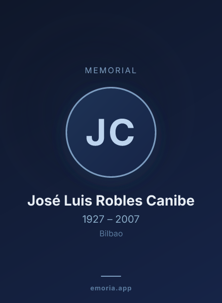 Memorial portrait of José Luis Robles Canibe