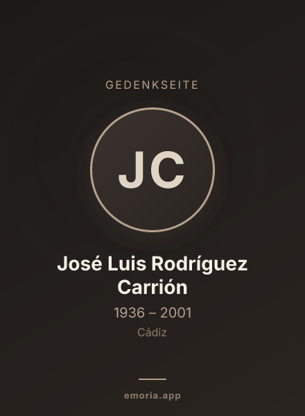 Gedenkportrait von José Luis Rodríguez Carrión