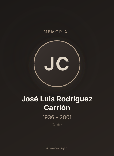 Memorial portrait of José Luis Rodríguez Carrión