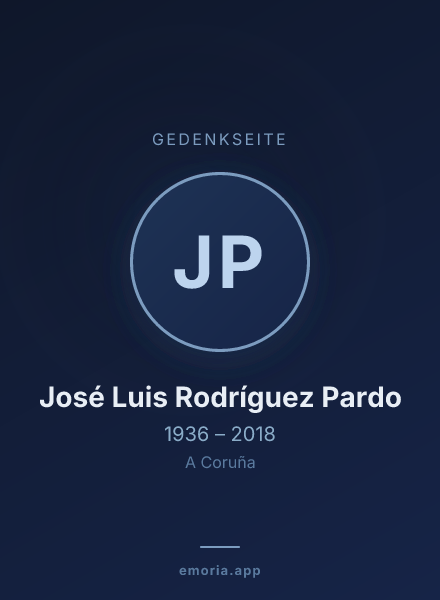 Gedenkportrait von José Luis Rodríguez Pardo