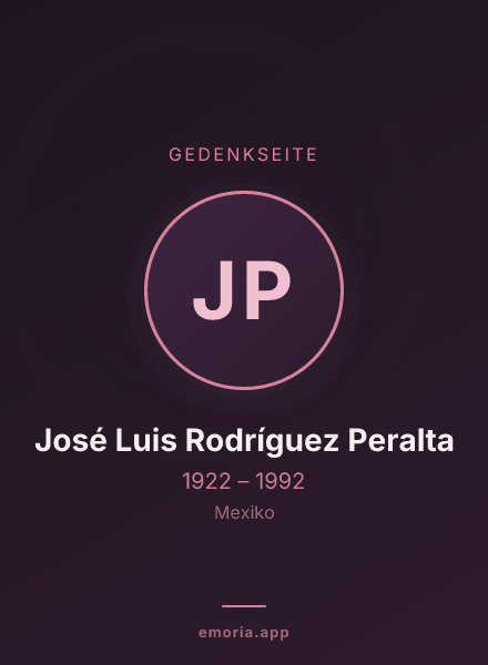 Gedenkportrait von José Luis Rodríguez Peralta