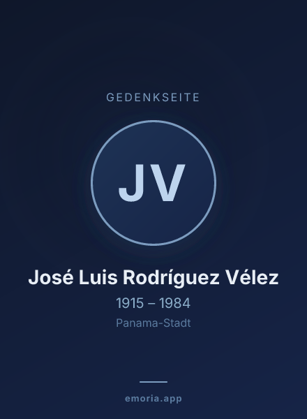 Gedenkportrait von José Luis Rodríguez Vélez