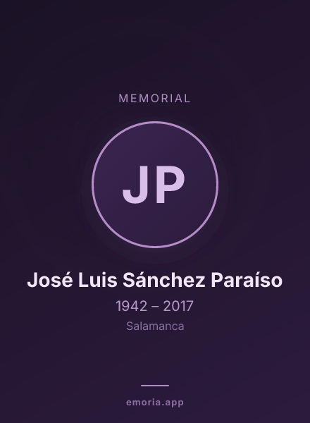 Memorial portrait of José Luis Sánchez Paraíso